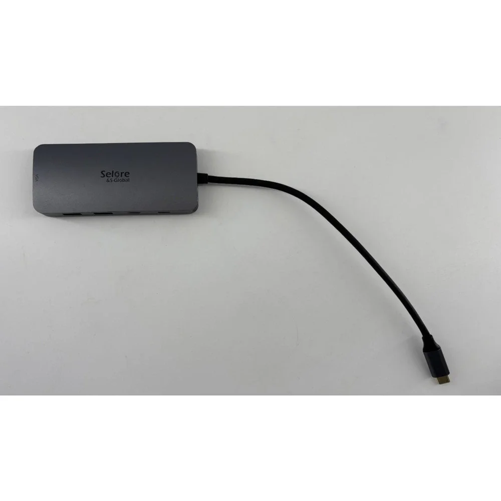 Selore USB C Docking Station VGA HDMI and DP Monitor Adapter USB C Hub